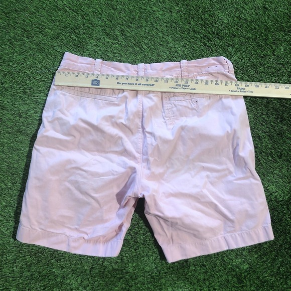 J.Crew Shorts Mens 34 Gramercy Chino Cotton Flat Front PINK/WHITE STRIPES - Picture 6 of 7